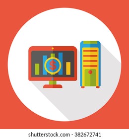 computer screen flat icon