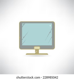 computer screen, grungy style