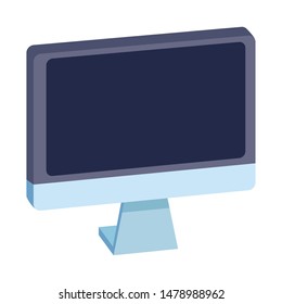Computer screen hardware isometric symbol ,vector illustration graphic design.