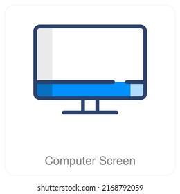 Computer screen And Computer Icon Concept