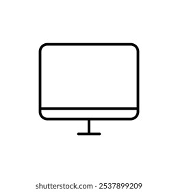 Computer screen icon logo set vector