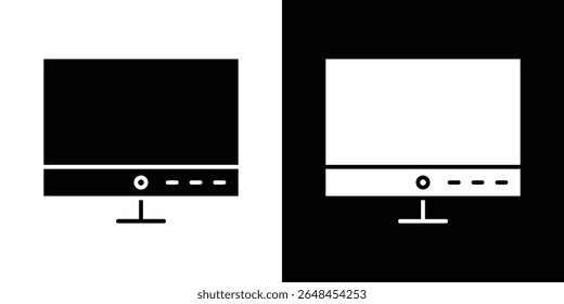Computer screen icon symbol collection. Flat vector stock illustration.