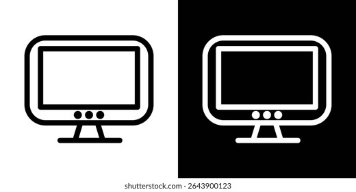 Ícone da tela do computador vetor ilustração de elemento simples editável