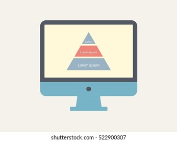 Computer screen with infographics concept