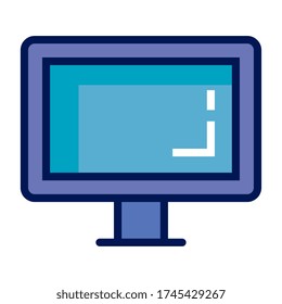 computer screen isolated on a white background vector illustration design