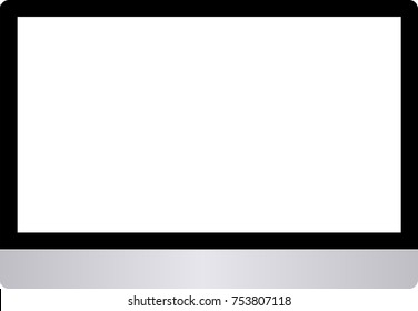 Computer screen isolated on white background. Vector mockup. Vector illustration