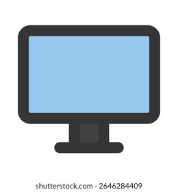 computer screen line color icon editable vektor