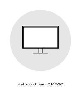 Computer screen line icon