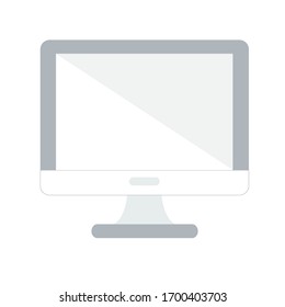 Computer screen, Minimal style, Working from home,  Icon illustration