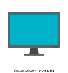 Computer screen monitor hardware technology symbol vector illustration graphic design