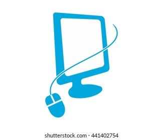 computer screen monitor computer laptop gadget technology image vector icon silhouette