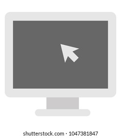 
A computer screen with mouse pointer internet concept 
