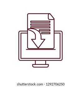 computer screen with objects isolated icon