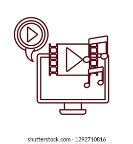 computer screen with objects isolated icon