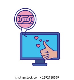 computer screen with objects isolated icon