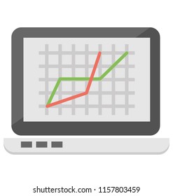 
A computer screen showing line graphs representing graphical chart 
