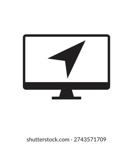 Computer screen showing a paper airplane for message send