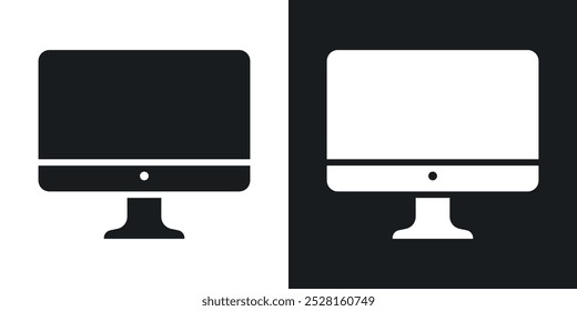 Painel de computador sólido ícone vetor pack