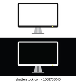 Computer screen technology. Monitor PC icon flat style 