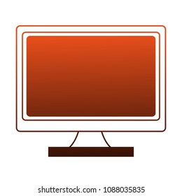 Computer screen technology in orange lines