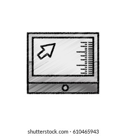 computer screen technology sketch vector illustration eps 10
