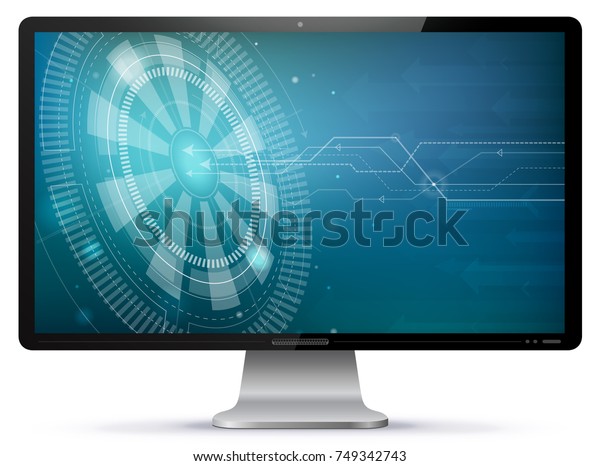 Computer Screen Technology Wallpaper Vector Illustration Stock Vector ...