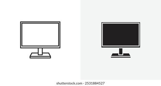 Conjunto de ícones de vetor de tela do computador. Ilustrador de vetor de ações. EPS 10