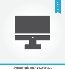 Computer screen vector icon, simple sign for web site and mobile app.