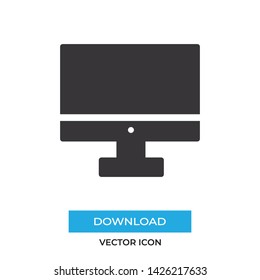 Computer screen vector icon, simple sign for web site and mobile app.