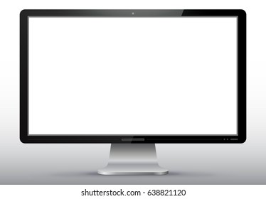 Computer Screen Vector Illustration.
