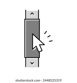 computer scroll color icon vector. computer scroll sign. isolated symbol illustration