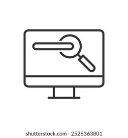Símbolo de signo de icono de motor de Búsqueda de computadora