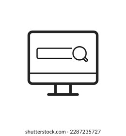Icono de búsqueda de equipo. Ilustración vectorial.