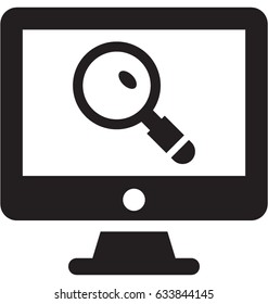 Computer Search Vector Icon