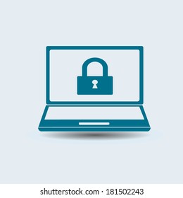 Computer security concept icon