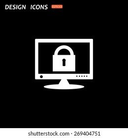 Computer security concept. icon. vector design