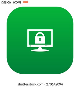 Computer security concept. icon. vector design