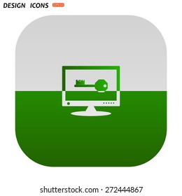 Computer security concept. icon. vector design