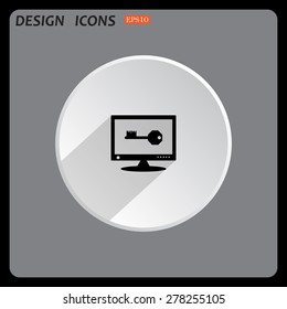 Computer security concept. icon. vector design