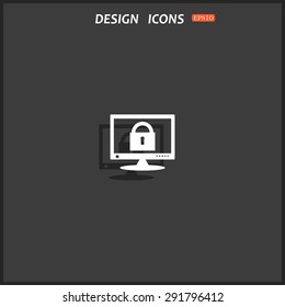 Computer security concept. icon. vector design