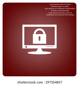 Computer security concept. icon. vector design