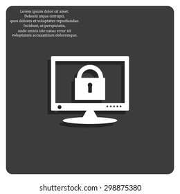 Computer security concept. icon. vector design