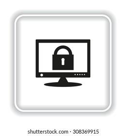Computer security concept. icon. vector design