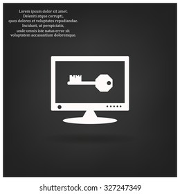 Computer security concept. icon. vector design