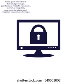 Computer security concept. icon. vector design