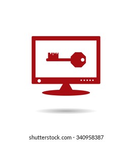 Computer security concept. icon. vector design