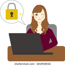 Computer security concept. Vector illustration