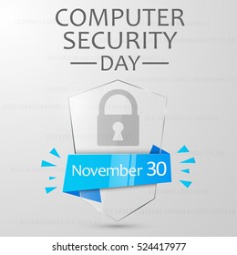 Computer Security Day banner. Vector illustration