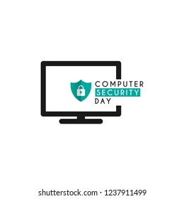 Computer Security Day Design Template. Vector Eps 10