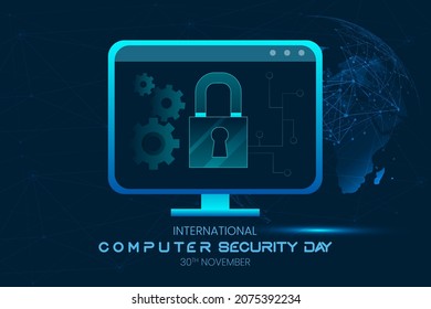 Computer Security Day In Digital Style.